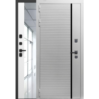 Модель Двери Пиано Белая 075 Зеркало 3D