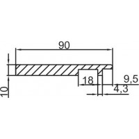 Наличник прямой РХ МДФ PP, вязь эминем 90*10*2150, телескоп (внешний) заподлицо