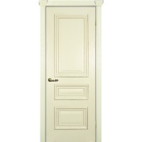 Фрейм 05 Ясень слоновая кость, багет патина золото, глухое, 900х2000