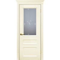 Smalta-06 ДО 900*2000 Ral1013 Слоновая кость, ст.матовое с гравировкой Л