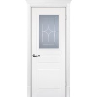 Smalta-01 ДО 600*2000 Ral9003 Белый, ст.матовое с гравировкой Л