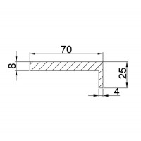 Наличник прямой ТЕХНО nanotex, грей 70*8*2150, телескоп