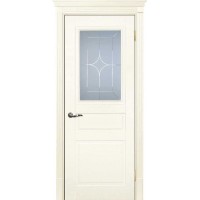 Smalta-01 ДО 700*2000 Ral1013 Слоновая кость, ст.матовое с гравировкой Л