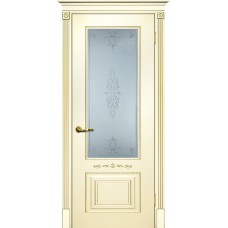 Smalta-04 ДО900*2000 Ral1013 Слоновая кость, патина золото, пескоструй ИД