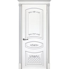 Smalta-05 ДГ 700*2000 Ral9003 Белый, патина серебро ИД