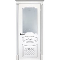 Smalta-05 ДО 800*2000 Ral9003 Белый, патина серебро, шелкотрафаретная печать ИД
