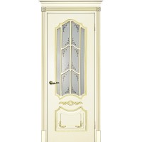Smalta-10 ДО 700*2000 Ral1013 Слоновая кость, патина золото, шелкотрафаретная печать ИД