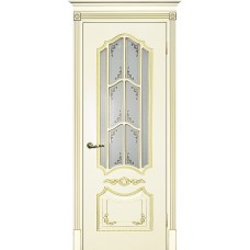 Smalta-10 ДО 900*2000 Ral1013 Слоновая кость, патина золото, шелкотрафаретная печать ИД