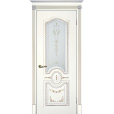 Smalta-11 ДО 700*2000 Ral9003 Белый, патина золото, сатинат УФ печать №2 ИД