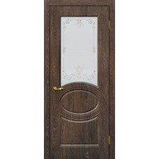 Сиена-1 шале PVC дуб корица ДО 2000х900 стекло сатинат, контурный полимер золото