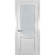 Сиена-3 шале PVC дуб жемчужный ДО 2000х600 стекло сатинат, контурный полимер серебро