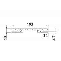 Добор шале PVC, дуб седой 100*10*2070, телескоп