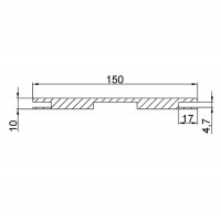 Добор шале PVC, дуб седой 150*10*2070, телескоп