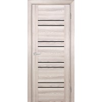 PSK-1 nanotex, ривьера крен-экрю 600*2000 стекло черный лакобель