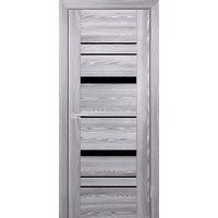 PSK-2 nanotex, ривьера грей 800*2000 стекло Черный лакобель