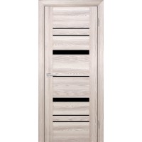 PSK-2 nanotex, ривьера крен-экрю 800*2000 стекло Черный лакобель