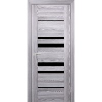 PSK-4 nanotex, ривьера грей 600*2000 стекло Черный лакобель