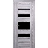 PSK-5 nanotex, ривьера грей 550*1900 стекло Черный лакобель
