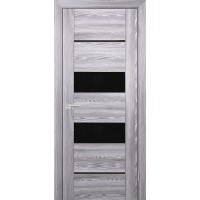 PSK-6 nanotex, ривьера грей 550*1900 стекло Черный лакобель