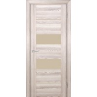 PSK-6 nanotex, ривьера крен-экрю 800*2000 стекло Кремовый лакобель