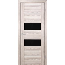 PSK-6 nanotex, ривьера крен-экрю 900*2000 стекло Черный лакобель