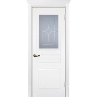 Smalta-01 ДО 800*2000 Ral9010 Молочный, ст.матовое с гравировкой Л
