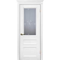 Smalta-06 ДО900*2000 Ral9010 Молочный, ст.матовое с гравировкой Л