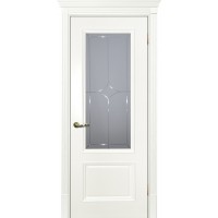 Smalta-07 ДО 900*2000 Ral9010 Молочный, ст.матовое с гравировкой Л
