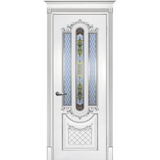 Smalta-13 ДО 600*2000 Ral9003 Белый, патина серебро, шелкотрафаретная печать ИД