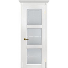 Тоскана-4 nanotex пломбир ДО2000х800 стекло с художественным рисунком Решетка