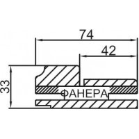 Коробка фигурная сендвич nanotex, ваниль 74*33*2070, телескоп с уплотнителем