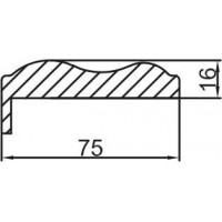 Наличник фигурный МДФ nanotex, ваниль 75*16*2150, телескоп