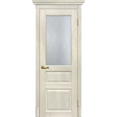 Тоскана-2 nanotex бьянко ДО2000х600 стекло сатинат, контурный полимер рисунок Ромб