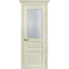 Тоскана-2 nanotex ваниль ДО 2000х600 стекло сатинат, контурный полимер рисунок Ромб