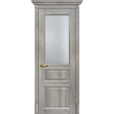 Тоскана-2 nanotex чиаро гриджио ДО 2000х900 стекло сатинат, контурный полимер рисунок Ромб