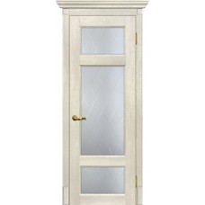 Тоскана-3 nanotex бьянко ДО2000х700 стекло сатинат, контурный полимер рисунок Ромб