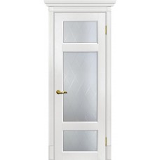 Тоскана-3 nanotex пломбир ДО 2000х700 стекло сатинат, контурный полимер рисунок Ромб