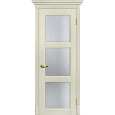 Тоскана-4 nanotex ваниль ДО 2000х600 стекло сатинат, контурный полимер рисунок Ромб