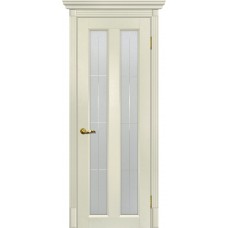 Тоскана-5 nanotex ваниль ДО2000х800 стекло сатинат, контурный полимер рисунок Решетка