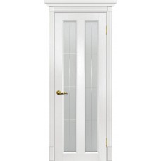 Тоскана-5 nanotex пломбир ДО2000х600 стекло сатинат, контурный полимер рисунок Решетка