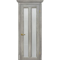 Тоскана-5 nanotex чиаро гриджио ДО 2000х900 стекло сатинат, контурный полимер рисунок Решетка