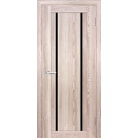 PSK-9 nanotex, ривьера крен-экрю ДП2000х600 стекло черный лакобель