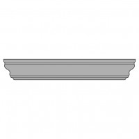 Карниз МДФ nanotex бьянко к полотну 900 /1100х65х50 Т/Ф