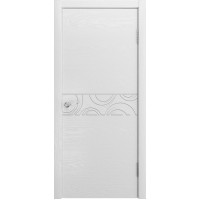 Комбо 02 шпон+эмаль, Ясень белоснежный, глухое 700*2000