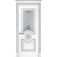 Smalta-18 ДО 900*2000 Ral9003 Белый, патина серебро, шелкотрафаретная печать ИД