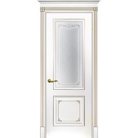 Smalta-14 ДО 700*2000 Ral 9003 Белый, патина шампань, шелкотрафаретная печать ИД
