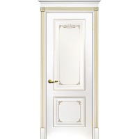 Smalta-14 ДГ 800*2000 Ral 9003 Белый, патина золото ИД