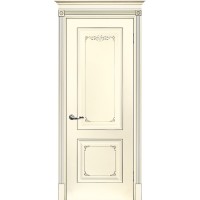 Smalta-14 ДГ 800*2000 Ral 1013 Слоновая кость, патина серебро ИД
