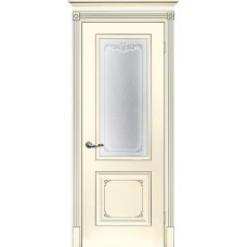 Smalta-14 ДО 900*2000 Ral 1013 Слоновая кость, патина серебро, шелкотрафаретная печать ИД