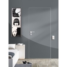 PX-0 INVISIBLE под покраску 600*1900, кромка AL с 4-х ст врезка под 2 петли Krona Koblenz и замок